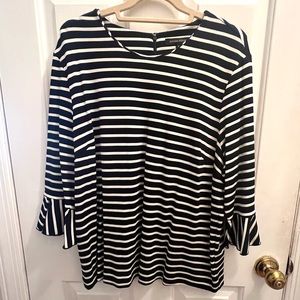 Gorgeous Banana Republic Navy/White Stripe Top, sz XL